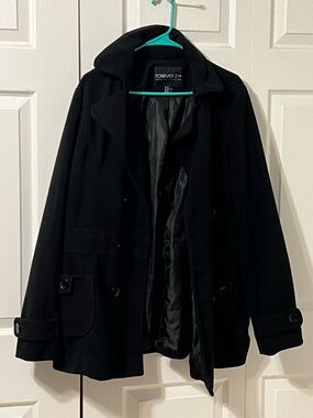 Forever 21 Women’s Black short trench coat
